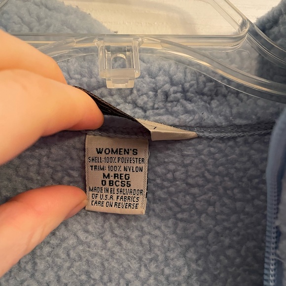 Women’s Light Blue LL Bean Fleece Zip Up - Picture 4 of 5